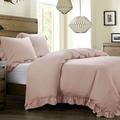 Lily Mini Comforter Set Blush, Super Queen, Blush