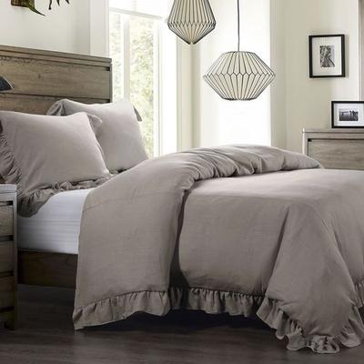 Lily Mini Comforter Set Light Taupe, Super Queen, Light Taupe