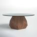 AllModern Doheny Modern Walnut & Smoked Glass Coffee Table Wood in Black/Brown | 15 H x 35 W x 35 D in | Wayfair 5D031A527B354C939C35586C7B67D73B