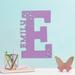 Trinx Her Initial & Name Plaque w/ Custom Name Laser Cut In Lavender | Flowers Cut In Design | Fun Wall Decor In Bedroom Or Play Area | 1 | Wayfair