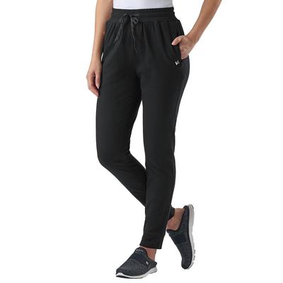 VEVO ACTIVE Women's Essential Fleece Jogger (Size S) Black, Cotton,Polyester