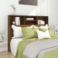 vidaXL Headboard Cabinet Brown Oak 140x19x103.5 cm