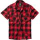 Brandit Checkshirt Chemise à manches courtes, noir-rouge, taille S