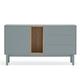 Buffet 1 porte 3 tirois en bois L136,8cm gris clair