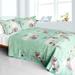 Rural Sky Cotton 3PC Vermicelli-Quilted Floral Patchwork Quilt Set (Full/Queen Size)