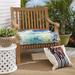 Humble + Haute Gardenia Seaglass Outdoor/Indoor Corded Deep Seating Cushion 22.5in x 22.5in x 5in