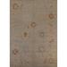 Vegetable Dye Oushak Turkish Oriental Area Rug Wool Handmade Carpet - 8'2" x 9'10"