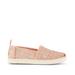 TOMS Kids Youth Pink Rose Gold Cosmic Glitter Alpargata Shoes, Size 4