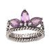 'Crown-themed Amethyst Cocktail Ring from Indonesia'