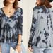 Anthropologie Tops | Anthropologie Tla Tie Dye Peplum Long Sleeve | Color: Gray | Size: M