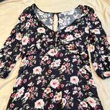 American Eagle Outfitters Dresses | American Eagle Floral Black Dress Size Medium | Color: Black | Size: M