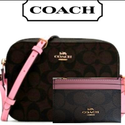 Coach Bags | Coach Mini Camera Bag Set | Color: Brown/Pink | Size: 7 1/4 X 5 1/4 X 2 4 1/4 X 3 X 1/2