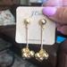 J. Crew Jewelry | Gold Tone Metal Drop Earrings. Post | Color: Gold | Size: 2.5” Drop
