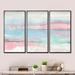 Design Art Metallic Shabby Pink II - Shabby Elegance Framed Canvas Wall Art Set Of 3 Canvas in White | 20 H x 36 W x 1 D in | Wayfair FL30535-3P-BK