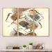 Design Art Gold Glam Squares III - Modern & Contemporary Framed Canvas Wall Art Set Of 3 Canvas, Wood in White | 20 H x 36 W x 1 D in | Wayfair