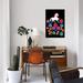 East Urban Home 'Folksy Arrangement I' Print on Canvas Canvas, Cotton in Black/Blue/Gray | 12 H x 8 W x 0.75 D in | Wayfair