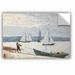 ArtWall Winslow Homer Pulling the Dory Removable Wall Decal Vinyl in Gray | 8 H x 12 W in | Wayfair 1hom009a0812p