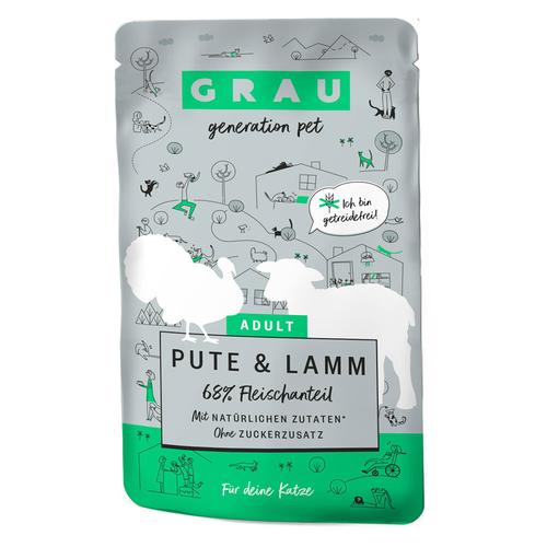 GRAU Adult Getreidefrei 16 x 125 g – Pute & Lamm