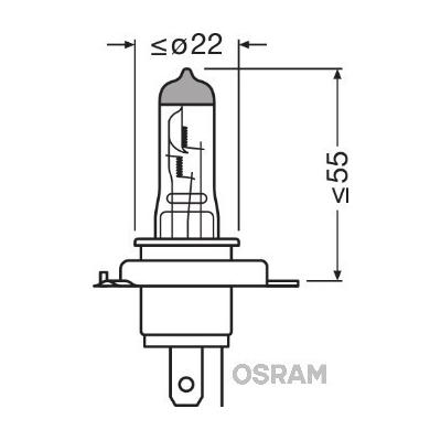 OSRAM Glühlampe, Fernscheinwerfer Nebelscheinwerfer Hauptscheinwerfer *x für MERCEDES-BENZ T2/ln1 507 D DK 508 510 609 7