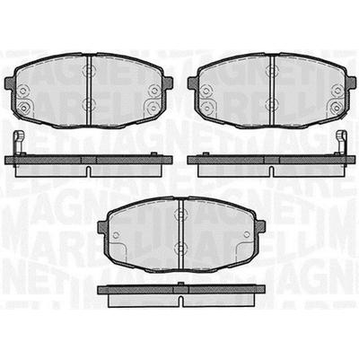 MAGNETI MARELLI Bremsbelagsatz, Scheibenbremse vorne rechts links für HYUNDAI KIA (BEIJING) 58101-1HA10 58101-1HA20 58101-1HA00 363916060281 Image