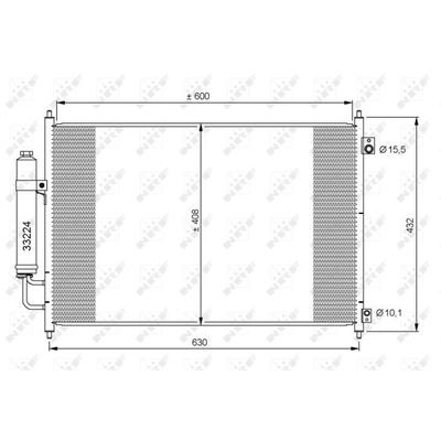 NRF Kondensator, Klimaanlage EASY FIT für NISSAN 92100JG000 35873