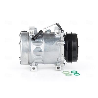 NISSENS Kompressor, Klimaanlage 12V für PEUGEOT FIAT CITROËN 1607139780 71721760 504005418 89347