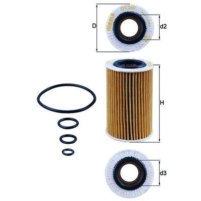 KNECHT Ölfilter Ø63,5mm 63,5mm für MERCEDES-BENZ A0001802809 0001802809 1131840225 OX 260D Image