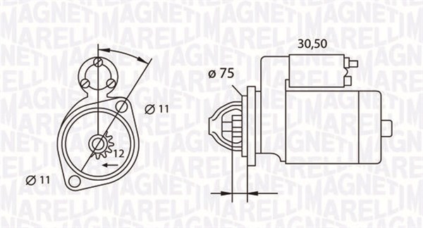 MAGNETI MARELLI Starter 063523627010 für ALFA ROMEO MITSUBISHI Image