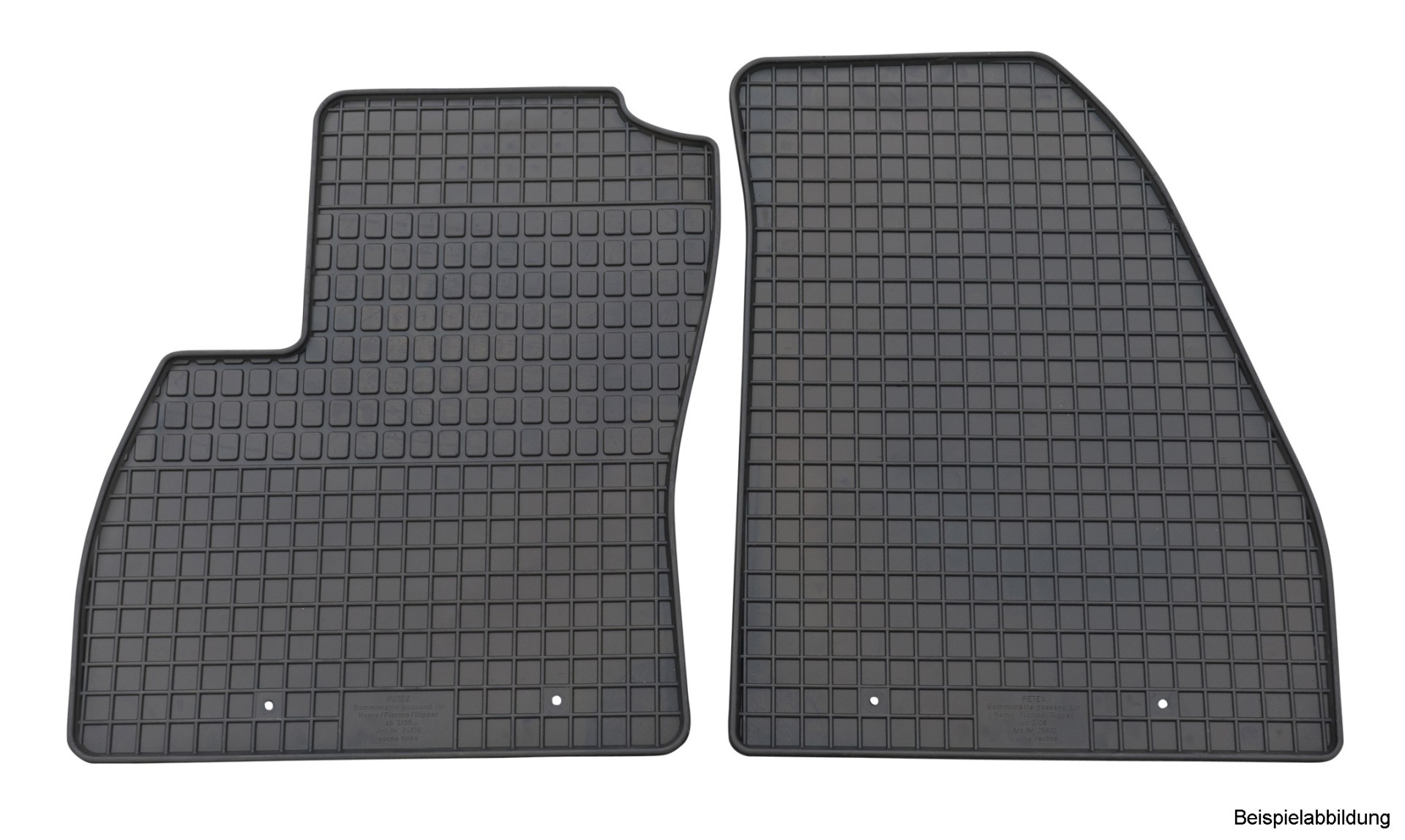 PETEX Fußmattensatz schwarz - vorbereitet für Befestigungssystem 92112 MAZDA Image