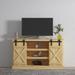 54" Farmhouse Sliding Barn Door TV Stand - 54 inches in width