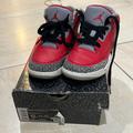 Nike Shoes | Jordan 3 Retro “Unite” Fire Red Cement Gray Size 12c | Color: Red | Size: 12b