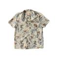 American Eagle Outfitters Shirts | American Eagle Mens Slim Sz L Blue/White Hawaiian Button Up Short Sleeve Shirt | Color: Blue/White | Size: L