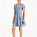 J. Crew Dresses | J.Crew Jean Ruffle Dress | Color: Blue | Size: 0