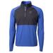 Men's Cutter & Buck Black/Royal Indianapolis Colts Adapt Eco Knit Hybrid Recycled Quarter-Zip Raglan Jacket