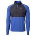 Men's Cutter & Buck Royal/Black Boise State Broncos Adapt Eco Knit Hybrid Recycled Quarter-Zip Pullover Top