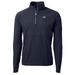 Men's Cutter & Buck Navy Montana State Bobcats Adapt Eco Knit Hybrid Recycled Quarter-Zip Pullover Top