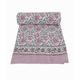 YUVANCRAFTS Indian Block Print Kantha Quilt Queen Size Throw Bedspread Blanket Cotton Bed Cover Vintage Boho Quilt (Queen 90 X 108 Inch, Pink)