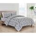 Damask_Bibb Home 4 Pc Duvet & Down Alternative Comforter Set Polyester/Polyfill/Microfiber in Brown | King Comforter + 2 King Shams | Wayfair