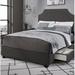 Three Posts™ Malakai Platform Storage Bed & Matching Bench Set Upholstered/Metal/Polyester in Gray | Queen | Wayfair