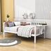 Red Barrel Studio® Twin Size Daybed w/ Small Folding Table Wood in White | 34 H x 41 W x 79 D in | Wayfair 6552B304AAFE49E88F5D6BB2E24BDABF