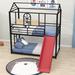 Harper Orchard Twin Over Twin Metal Standard Bunk Bed w/ Slide Metal in Red | 82 H x 41 W x 77 D in | Wayfair 718FFEAA26C744AB8556B9CC9447F5D5