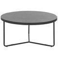 Beliani - Table Basse Industrielle Plateau Effet Béton Pieds en Métal Noir 80 cm Melody - Gris