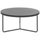 Beliani - Table Basse Industrielle Plateau Effet Béton Pieds en Métal Noir 80 cm Melody - Gris