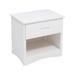 Wooden Night Stand With Bottom Shelf, White