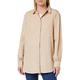 ONLY Damen Oversized Basic Hemd Bluse | Langarm Business Tunika Shirt | Classic Oberteil ONLNORA, Farben:Beige, Größe:M