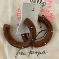 Free People Jewelry | Free People Wood Earrings | Color: Brown | Size: Os