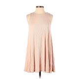 Forever 21 Casual Dress - A-Line High Neck Sleeveless: Pink Print Dresses - Women's Size X-Small