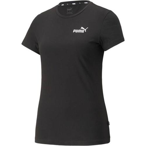 PUMA Damen Shirt ESS Embroidery Tee, Größe S in Schwarz