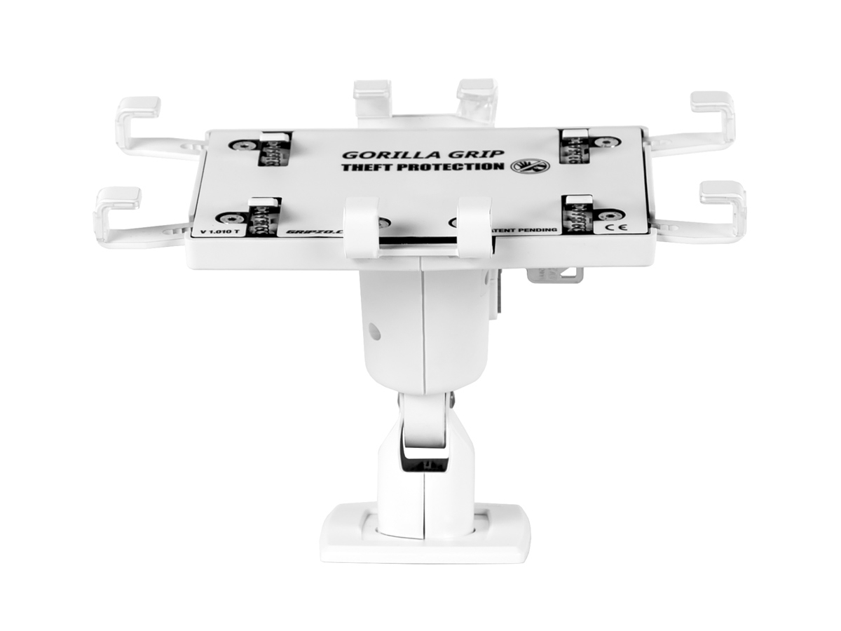 Gripzo Universal Tablet Halterung Diebstahlschutz 7-11 Zoll, Säule rund, weiß Image