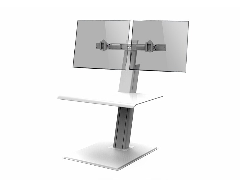 Humanscale QuickStand Eco Dual Steh-Sitz Arbeitsplatz, weiß Image